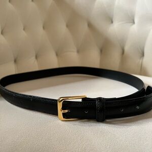 Vintage bill blass made in USA black leather belt 36